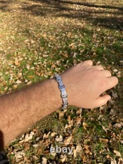 Real Solid 925 Sterling Silver Mens Iced Presidential Bracelet CZ Hip Hop