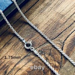 Real Solid Sterling Silver Double Rolo Chain Necklace Made in Italy