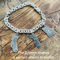 Real Solid Sterling Silver Double Rolo Chain Necklace Made in Italy