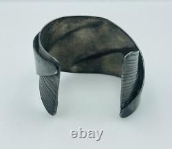 Rebajes Vintage Sterling Silver Modernist Hand Made Cuff Bracelet