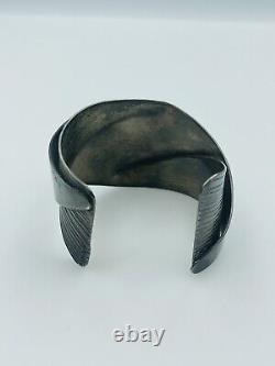 Rebajes Vintage Sterling Silver Modernist Hand Made Cuff Bracelet