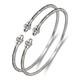 Ridged Belt. 925 Sterling Silver West Indian Bangles (Pair) (MADE IN USA)