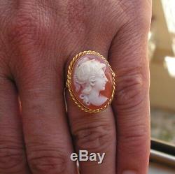 Ring Silver 925 Cameo Warrior jewelry sardonic CZ Made in Italy