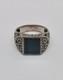 Ring Sterling silver 925 Made in Spain Onyx stone Size 12, 8.5 grams