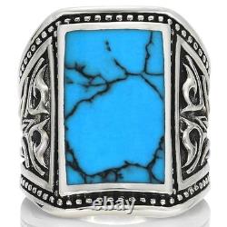 Rings, made of 925 Sterling Silver set with Malachite or Turquoise Stones