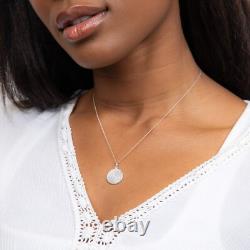 Ripple Disc Pendant Sterling Silver 925 Hallmark All Chain Lengths British Made