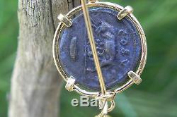 Roman Coin Earrings 22Kt Gold over Sterling Silver Made in Italy