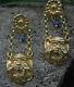 Roman Etruscan Greek Earrings 22Kt Gold over Sterling Silver Made In Italy