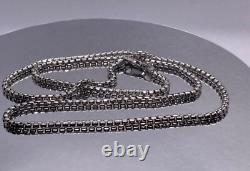 Round box chain 22 long 925 sterling silver made in Italy