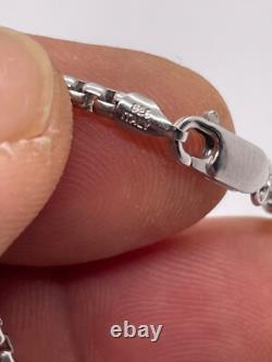 Round box chain 22 long 925 sterling silver made in Italy