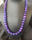 Royal Purple Stone Graduated Bead Navajo Sterling Silver Necklace 21 18076