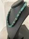 Rustic Turquoise Heishi 11mm Navajo Sterling Silver Bead Necklace 00639