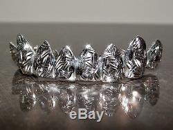 Silver or 10K Solid Gold Custom Made Diamond Cut Grill Grillz S