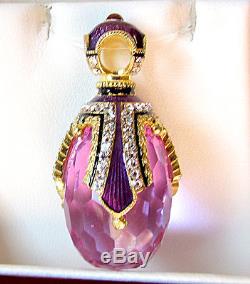 SALE! GORGEOUS RUSSIAN PENDANT MADE OF STERLING SILVER 925 AMETHYST With ENAMEL