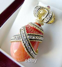 SALE! STUNNING MADE OF STERLING SILVER 925 with GENUINE CORAL 24K RUSSIAN PENDANT