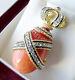 SALE! STUNNING MADE OF STERLING SILVER 925 with GENUINE CORAL 24K RUSSIAN PENDANT