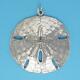 SAND DOLLAR PENDANT 3-D 22k Gold Vermeil or. 925 Sterling Silver USA MADE