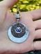 STERLING SILVER Boho Pendant Artisan Made Sterling And COPPER PENDANT SWAROVSKI