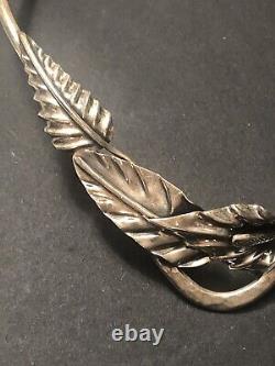 STERLING SILVER CUFF LEAF NECKLACE Artisan Made