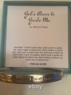 STERLING SILVER St Patrick's Prayer Mobius Bangle Bracelet Made in the USA