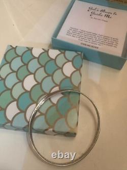 STERLING SILVER St Patrick's Prayer Mobius Bangle Bracelet Made in the USA