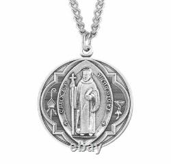 Saint Benedict Round Jubilee Sterling Silver Medal, 1.5, Velvet Boxed, US made