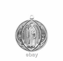 Saint Benedict Round Jubilee Sterling Silver Medal, 1.5, Velvet Boxed, US made
