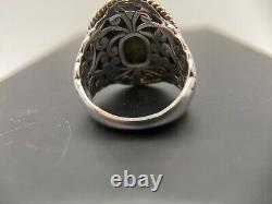 Sarda, Bali Made, Gorgeous Serpentine Stone, Sterling Silver, Ring Sz 7