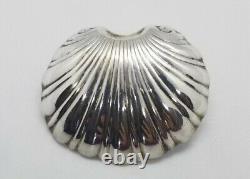 Scallop Shell Slide Pendant Sterling Silver Made In Mexico