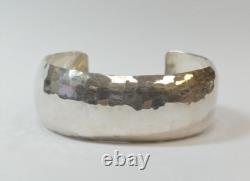 Schroth Hand Made Sterling Silver Hammered Bangle Bracelet