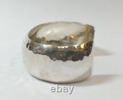 Schroth Hand Made Sterling Silver Hammered Bangle Bracelet
