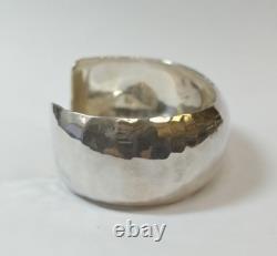 Schroth Hand Made Sterling Silver Hammered Bangle Bracelet