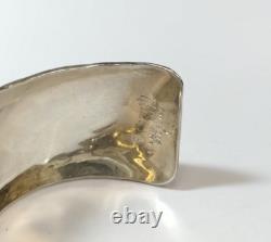 Schroth Hand Made Sterling Silver Hammered Bangle Bracelet