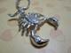 Scorpion keychain made sterling silver 925-artisan product