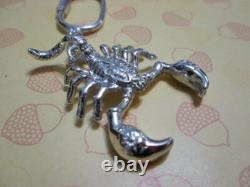Scorpion keychain made sterling silver 925-artisan product