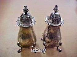 Set of 2 Tiffany & Co. Sterling Silver Salt & Pepper Shakers MADE IN ENGLAND