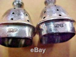 Set of 2 Tiffany & Co. Sterling Silver Salt & Pepper Shakers MADE IN ENGLAND