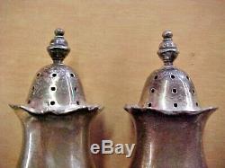 Set of 2 Tiffany & Co. Sterling Silver Salt & Pepper Shakers MADE IN ENGLAND