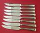 Set of 8 Fairfax by Gorham Sterling Silver Serrated Steak Knives Custom Made
