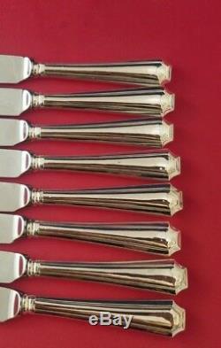 Set of 8 Fairfax by Gorham Sterling Silver Serrated Steak Knives Custom Made