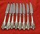 Set of 8 Grande Baroque by Wallace Sterling Serrated Steak Knives Custom Made