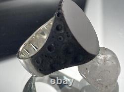 Signet Moon Ring Sterling silver 925 Hand Made