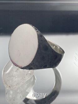 Signet Moon Ring Sterling silver 925 Hand Made