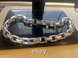 Silver 925. Solid Box Chain Large Heavy Necklace /Bracelet