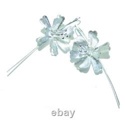 Silver Flowers Italy made. 925 Sterling Silver Earrings