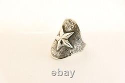 Silversmith Clint Orms Star Ring Size 8 Made with 1810 Sterling Silver 11.8g