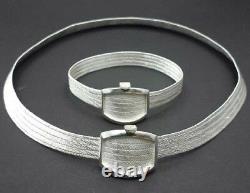 Simply elegant sterling silver necklace and bracelet. Hand made. RARE