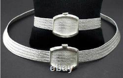 Simply elegant sterling silver necklace and bracelet. Hand made. RARE