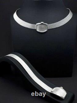 Simply elegant sterling silver necklace and bracelet. Hand made. RARE