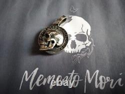 Skull Carpe Diem Memento Mori pendant made sterling silver 925-artisan product